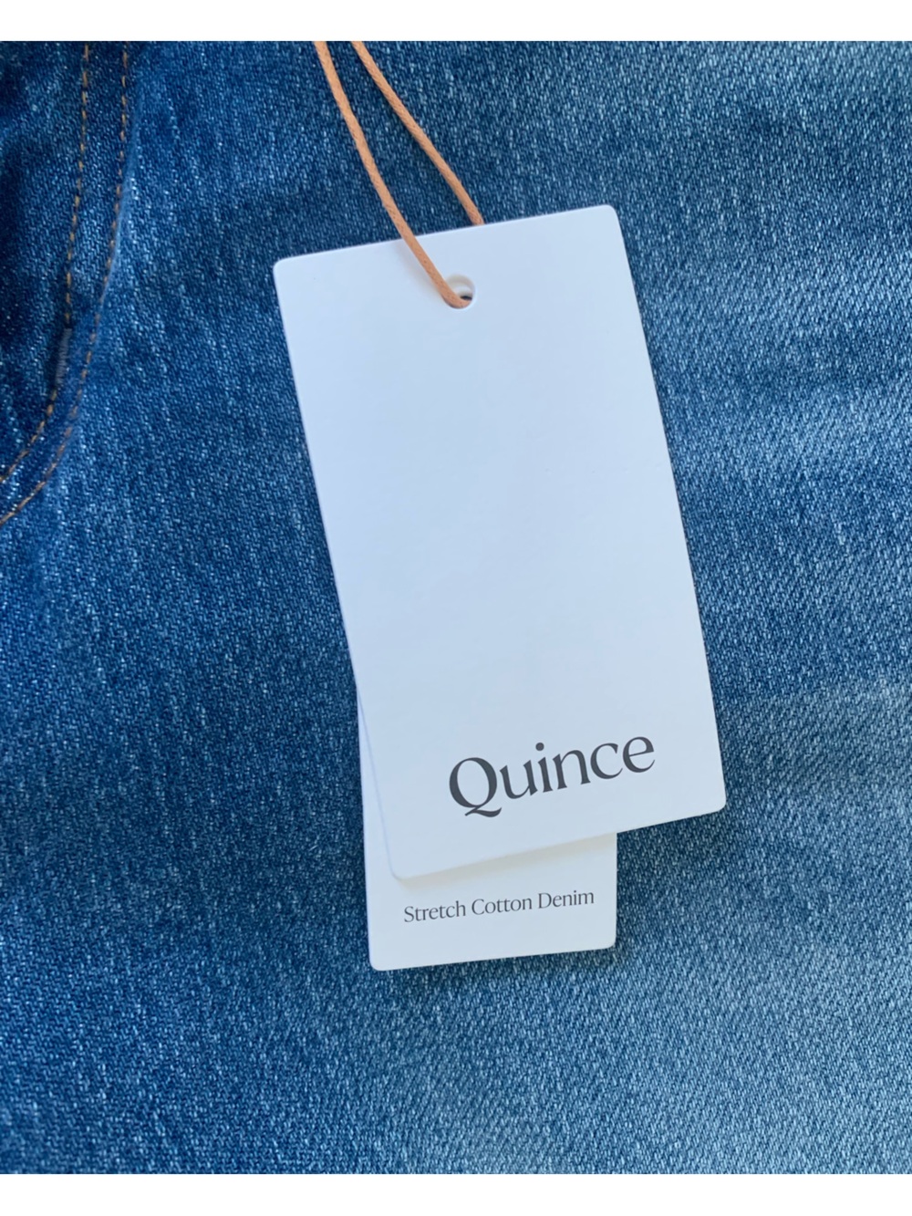 NWT Quince Women’s 31”x28” Bella Stretch Jeans Barrel Atlantic Blue - Picture 5 of 8
